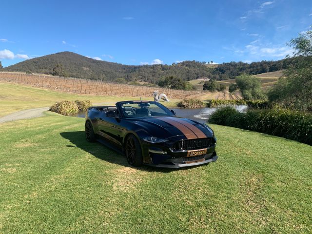 a Mustang convertible, Classic Tours Hunter Valley
