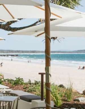beachfront dining at Bistro C, Noosa Main Beach
