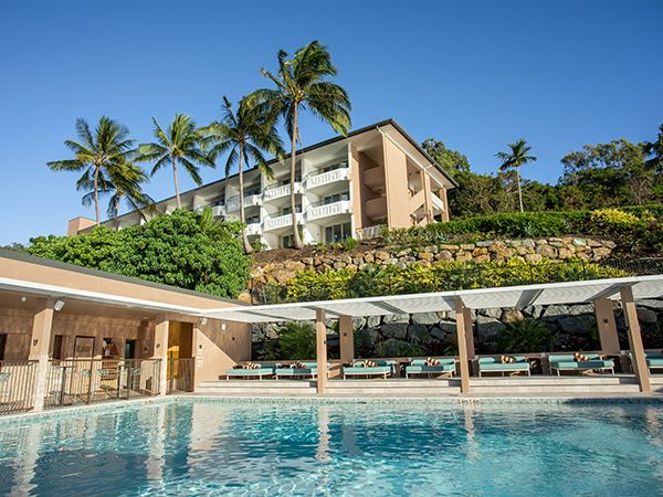 The view from The Sundays swimming pool to the rooms.