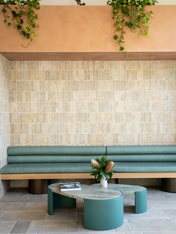 The modern coastal foyer at The Sundays Hamilton Island.