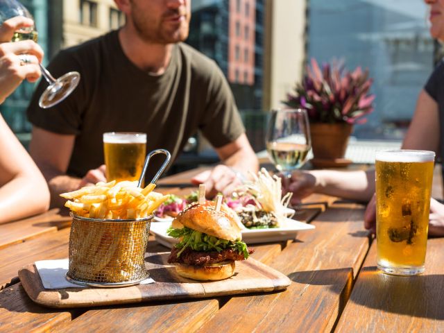 bar snacks and beers at The Gallery, Adelaide