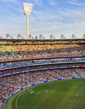 an afl game in melbourne stadium