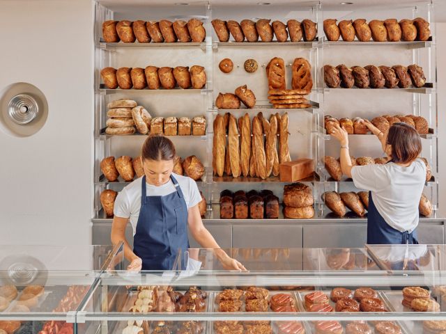 freshly baked bread on display at Idle Bakery, Brisbane