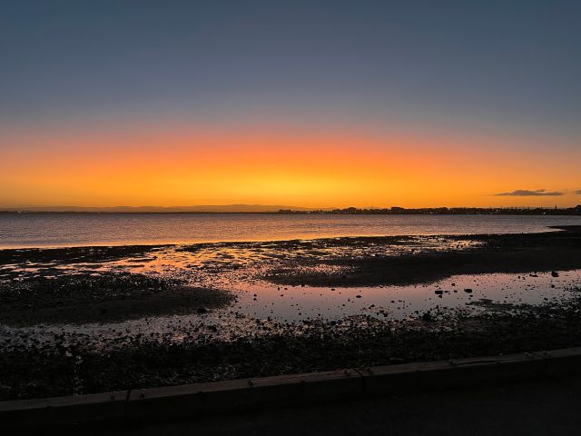 sunset at Redcliffe beach