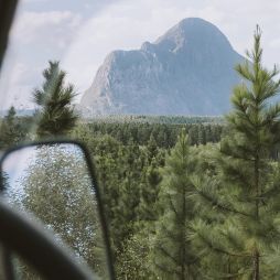 a scenic drive along Glass House Mountains, Brisbane day trips