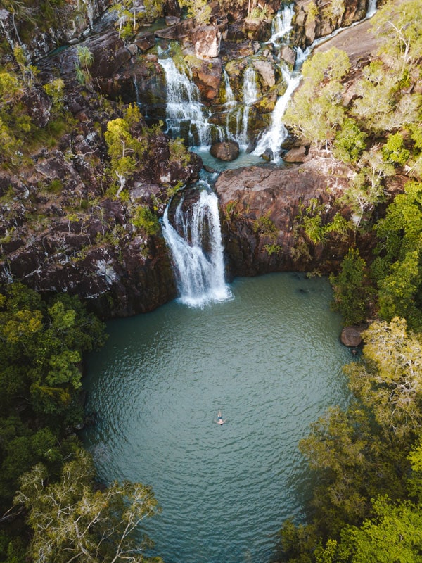 a top view of the Cedar Creek Falls, Brisbane