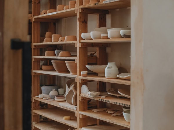 ceramics on display at Centered Ceramics