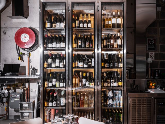 Greek wines on display at Homer Rogue Taverna, Cronulla