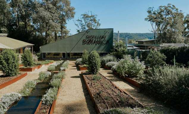 Exterior of the distillery door at Distillery Botanica on the Central Coast