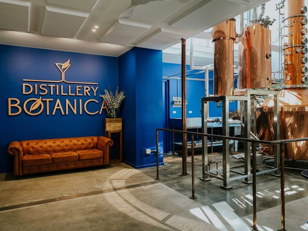 Interior of distillery door at Distillery Botanica on the Central Coast
