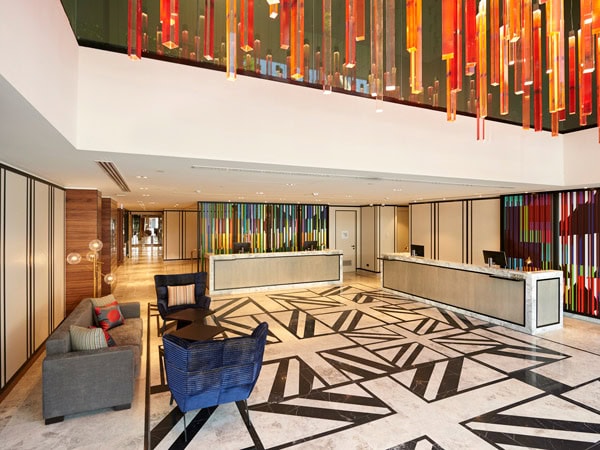 the lobby at DoubleTree by Hilton Northbridge, Perth