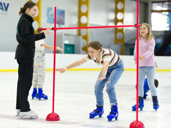 a kid ice skating at Erina Ice Arena