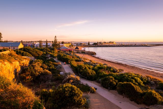 View Of Fremantle At Riverbank
