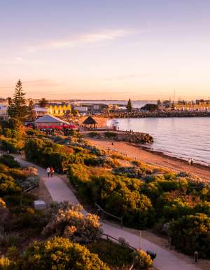 View Of Fremantle At Riverbank