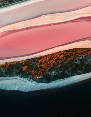 the Pink Lakes on Rottnest Island