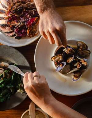 Series of dishes at Savour The Tweed festival in the Tweed