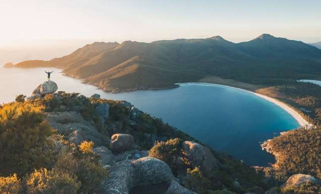 Wineglass Bay Track Lookout in Freycinet, Tasmania