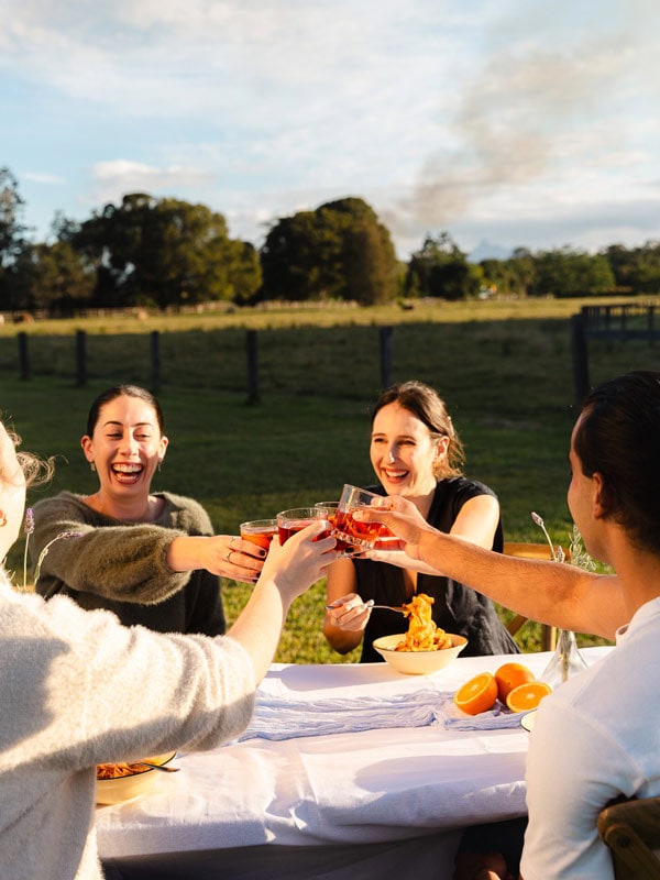 Negronis at Husk Farm Distillery