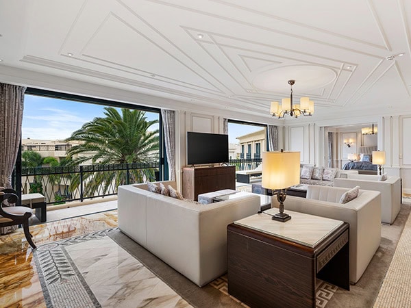 Palazzo Versace Imperial Hotel Gold Coast suite loungeroom