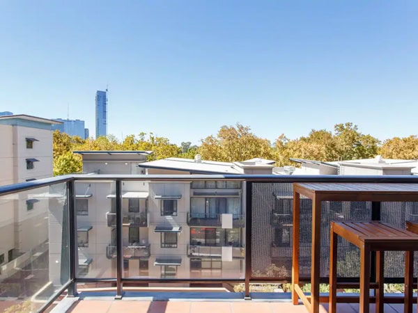 the balcony view at Kings Park Oasis, Perth