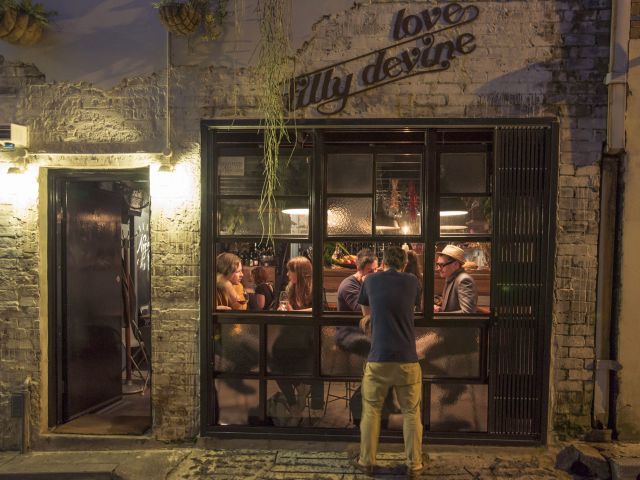 exterior of Love, Tilly Devine bar in sydney