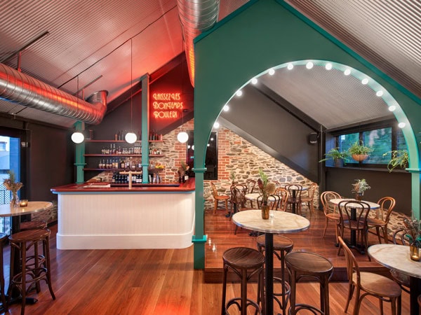 the interior design of Nola bar in Adelaide