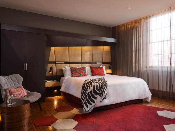 the bedroom at QT Junior Suite, Sydney