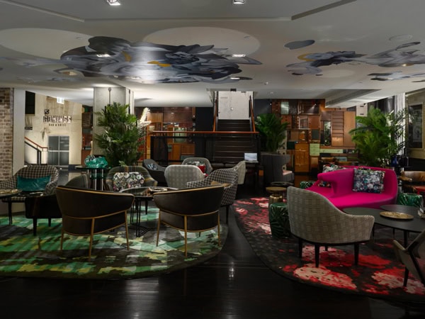 the lobby of QT Sydney