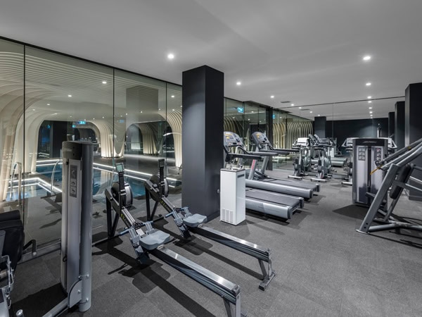 the gym at SKYE Suites in Sydney