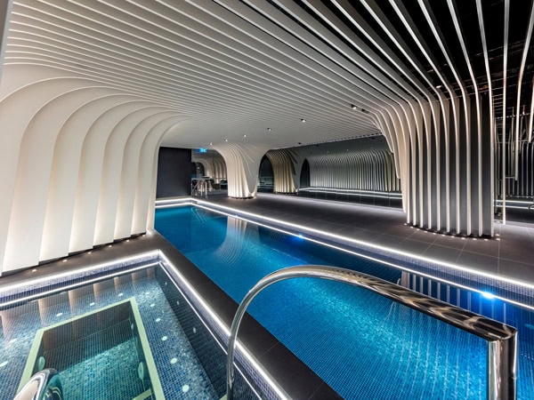 the swimming pool at SKYE Suites in Sydney