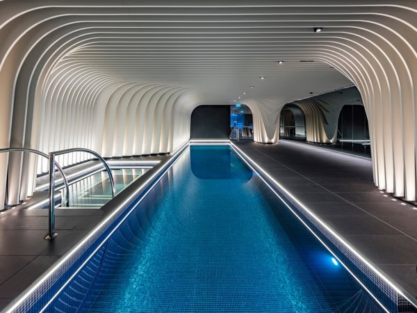 an indoor pool at SKYE Suites in Sydney