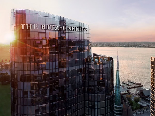 the building exterior of Ritz Carlton Perth