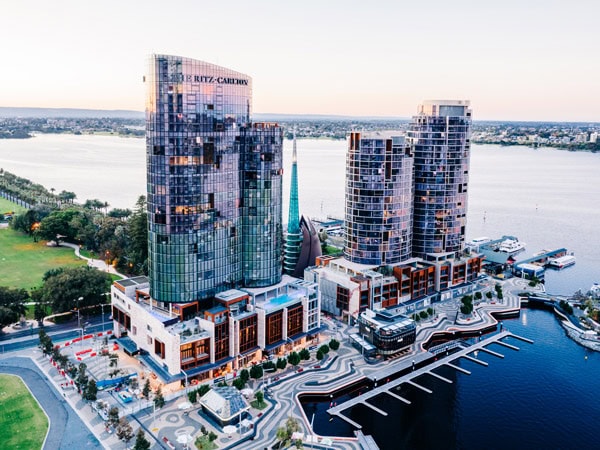 an aerial view of Ritz Carlton Perth