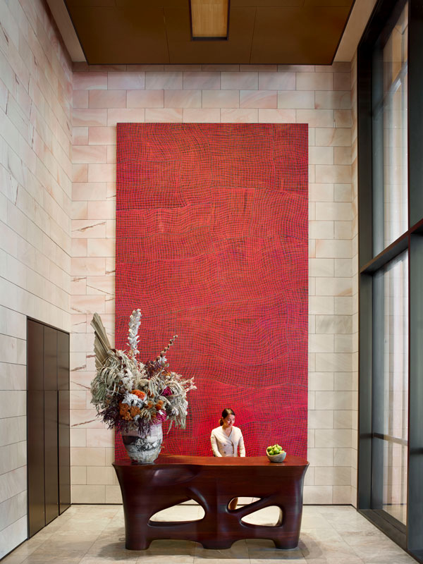 the reception area at Ritz Carlton Perth