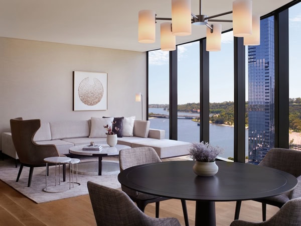 the Elizabeth Quay Suite living area