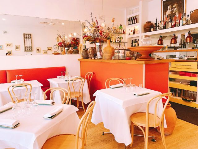 the bright dining interior at Suq, Wamberal