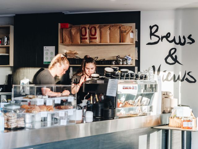 baristas preparing brews at Bellyfish, Terrigal