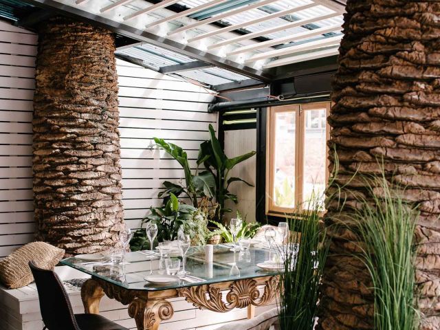 the dining interior at Arc. Est in Terrigal