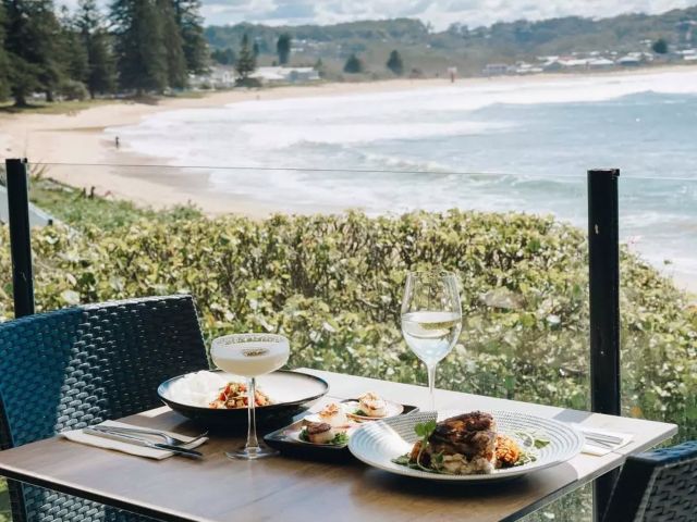 lunch with beach views at Avoca Beach House