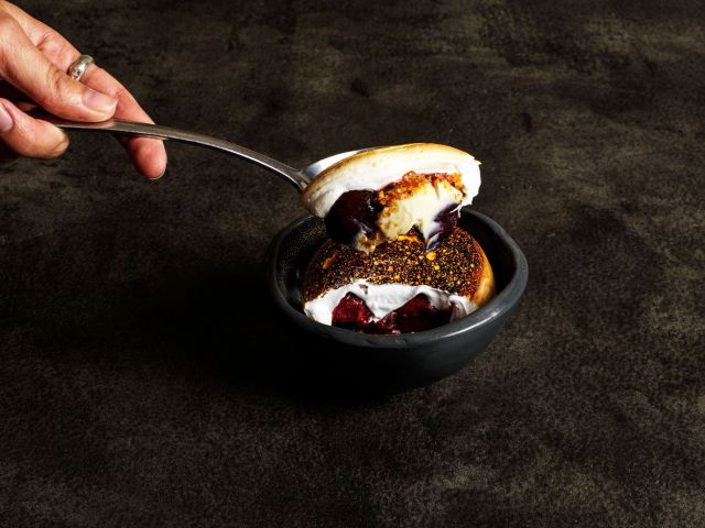 charred S'mores dessert from Arkhé