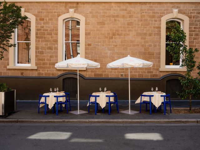 outdoor dining at OMADA Bar and Grill, Adelaide