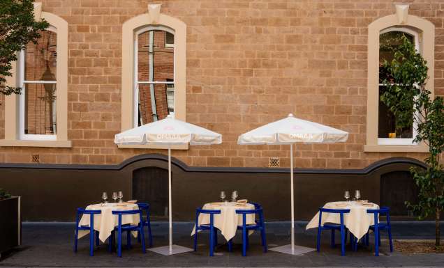 outdoor dining at OMADA Bar and Grill, Adelaide