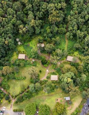 an aerial view of Nighfall camping grounds on the Gold Coast