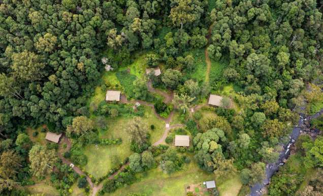 an aerial view of Nighfall camping grounds on the Gold Coast