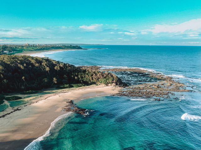 Bateau Bay Beach from above