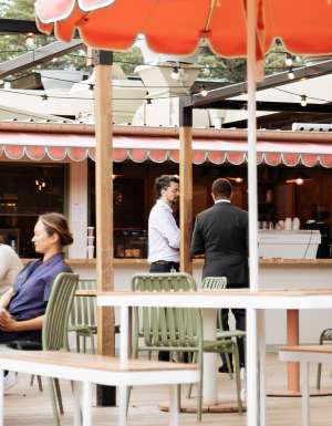 People sitting outside as Rosa's in Canberra