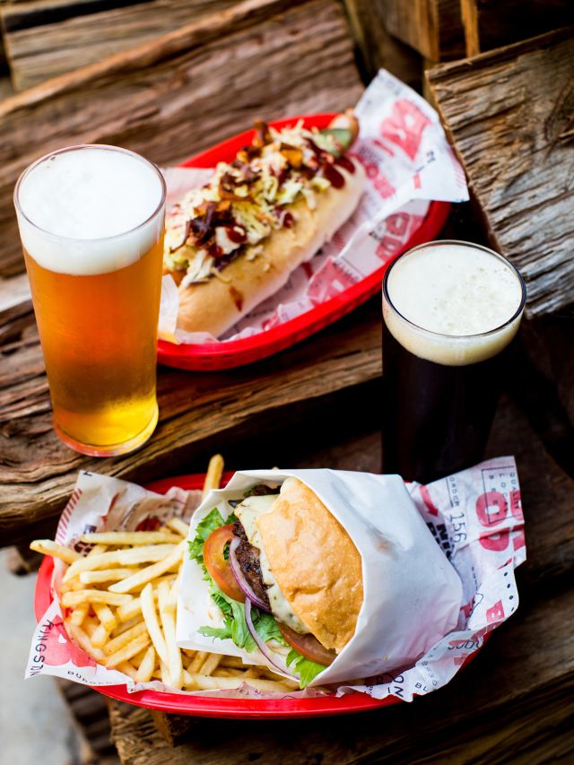 Brodburger with Capital Brewing beers