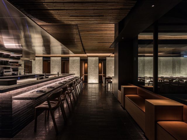 the fine dining interior of Raku, Canberra