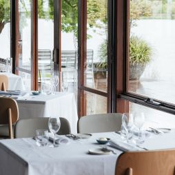 the fine dining interior of The Boat House, Canberra