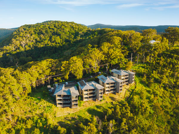 an aerial view of Binna Burra Lodge, Lamington National Park